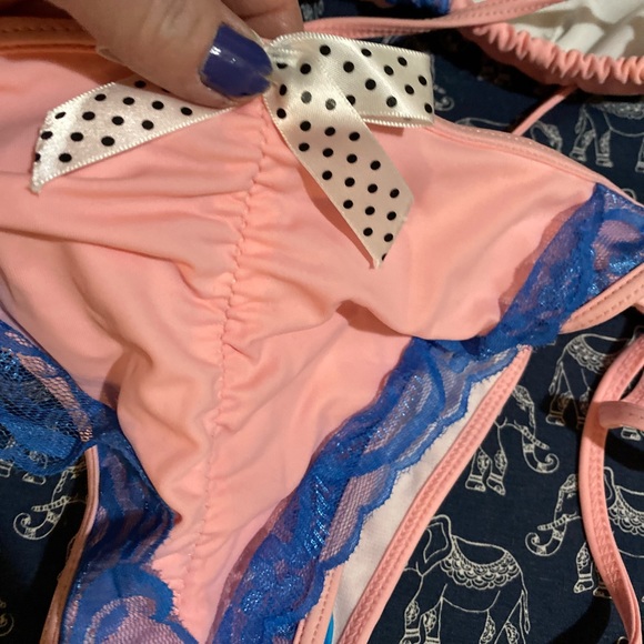 NWT Reteron 2 piece bikini “So Cute”” it’s tiny, it ties @ neck, back, sides - Picture 4 of 5